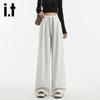 Izzue IT High-Waisted Soft Draped Wide-Leg Casual Pants