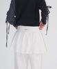 RONRON Peplum Ruffle Pantskirt White