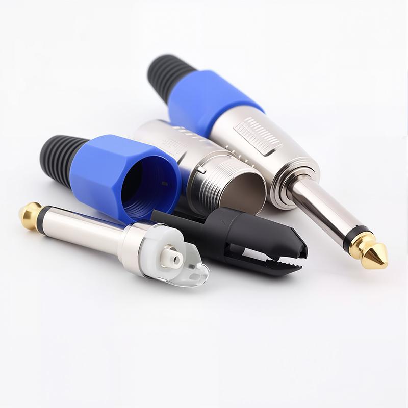 Mono/Stereo Microphone Plug 6.35mm Male Plug Female Audio Jack Connector