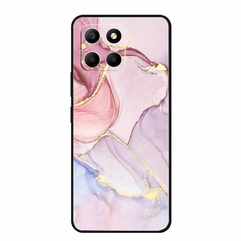 Etui For Honor X6a Zwierzęta TPU Silikon Miękki Tylny Pokrowiec na Telefon dla Huawei Honor X6a HonorX6A 2023 Ochronny Wilk Czarny Fajny Capa