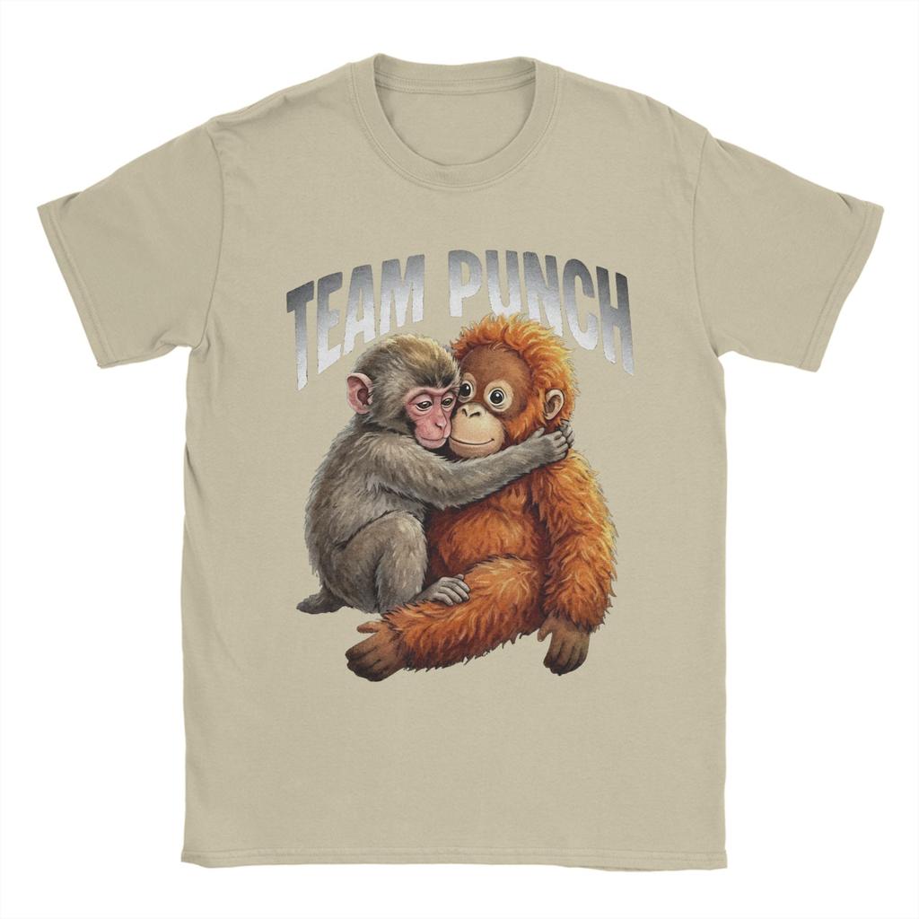 Punch Monkey Funny Animal T Shirt for Men 100 Cotton Fashion for Male TShirts Crew Neck  Tees Short Sleeve Tops Graphic