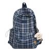 Schultasche Britischer Retro-Karopack Rucksack Mädchen Mittelschülerin Schultasche Große Kapazität Ins High School College Student Vielseitiger Rucksack