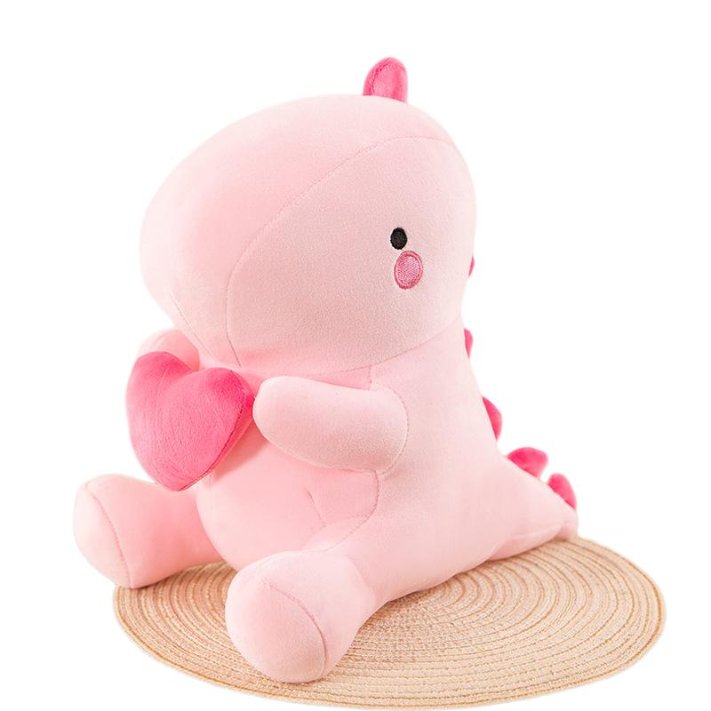 2030Cm Ultra Soft Dinosaur Doll Plush Toy Sitting Down Cotton Dino Cartoon Cute Animal Plushie Evil Corns Red Black Gift