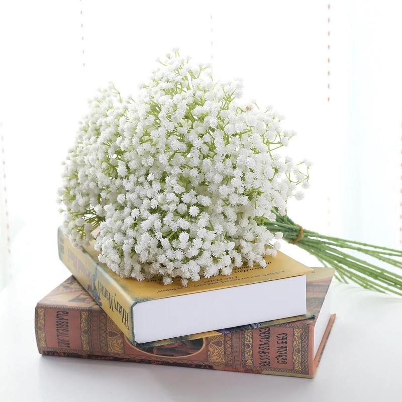 5/10Pcs Artificial Flowers Bouquet Plastic Gypsophila Fake Flower for Wedding Centerpieces Babys Breath Party Home Room Decor