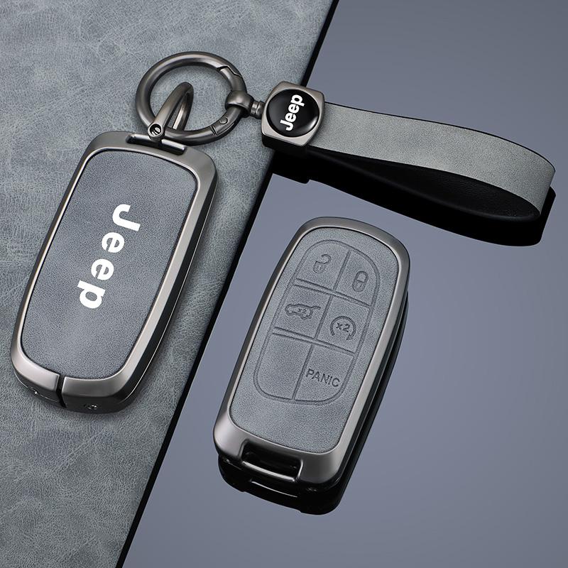 Metal 2/3/4/5 Buttons Car Key Case For Jeep Grand Cherokee WK2 KL Wrangler JK Renegade Commander Compass 2018 2022 Accessories