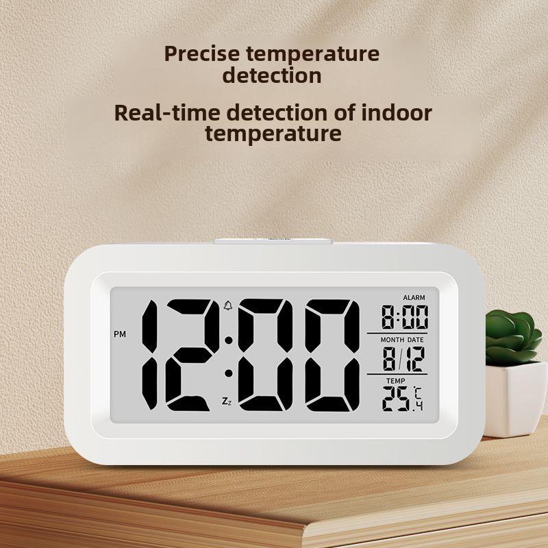 Ceas deșteptător multifuncțional puternic pentru studenți - Compact pentru utilizare pe noptieră și pe birou