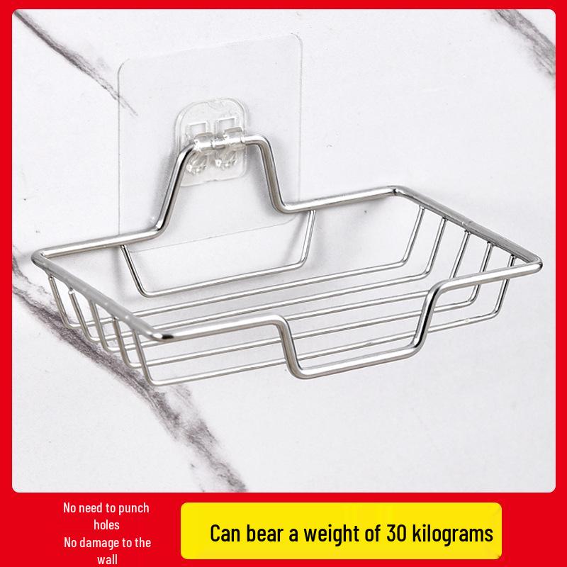 Stainless Steel Wall-Mounted Soap Dish Rack