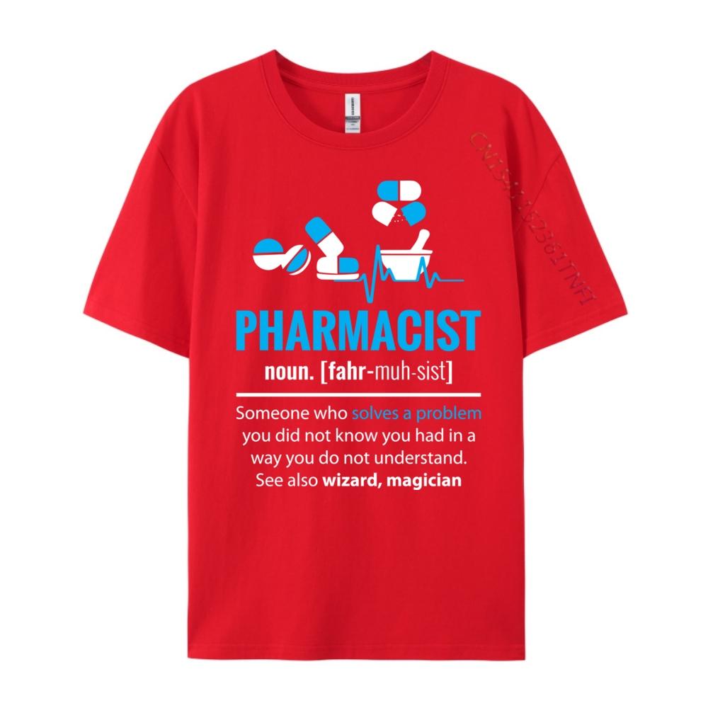 

Pharmacist Definition Pharmacy Day Cream T Shirt Summer New Year Figures S