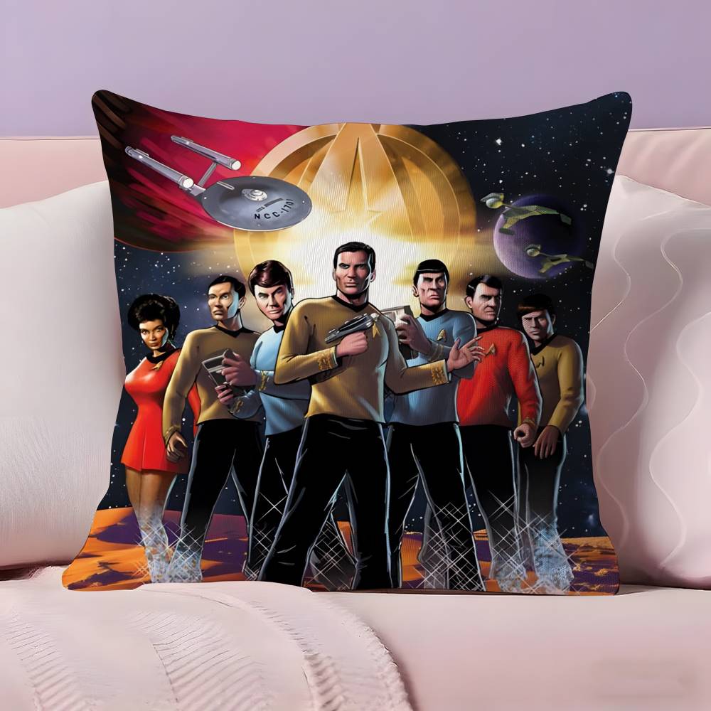 

научно-фантастический фильм S-Star Trek Наволочка Ультрамягкая Ткань, приятная к коже Комфорт как облако и Скрытая молния 12x12Inch