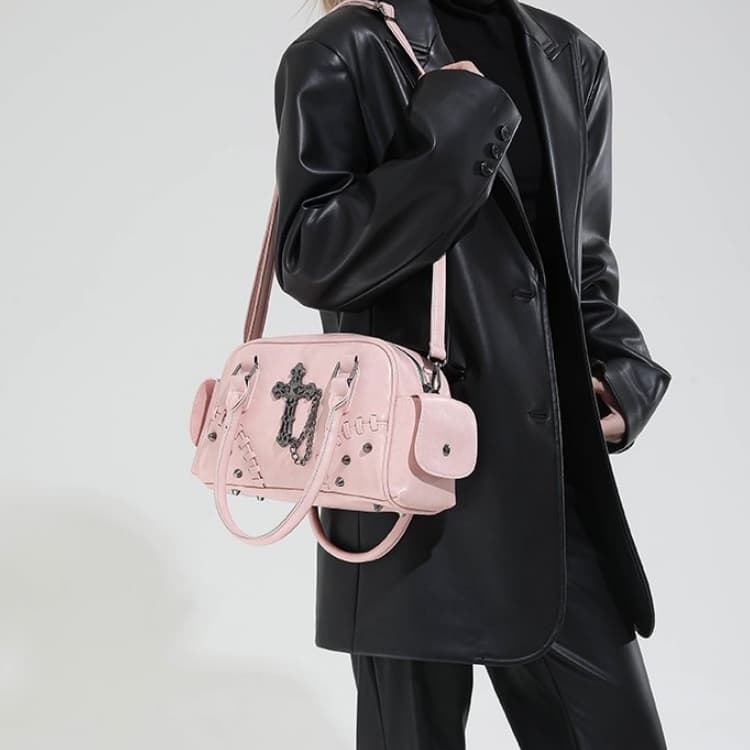 Studded Boston Bag Women's Shoulder Bag