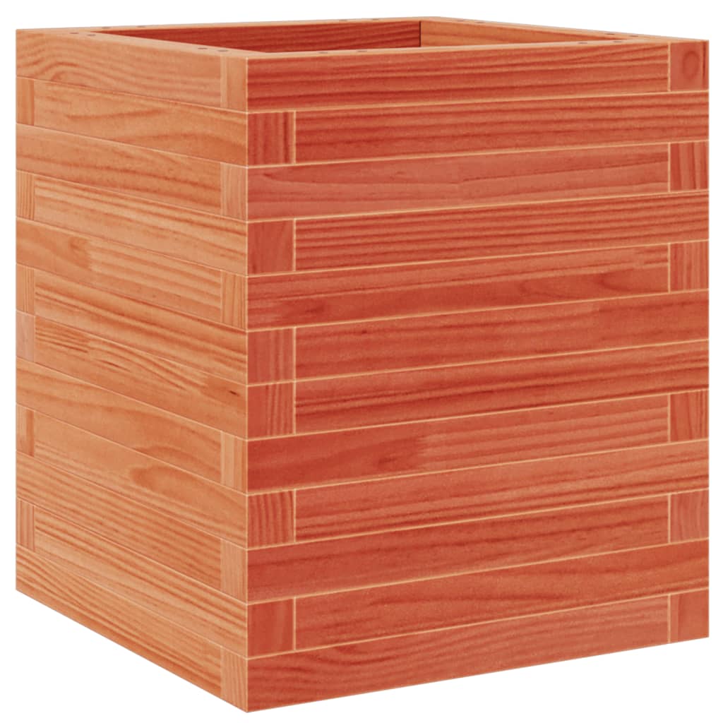Plant Pot Wax Brown 40x40x46 cm Solid Pine Wood