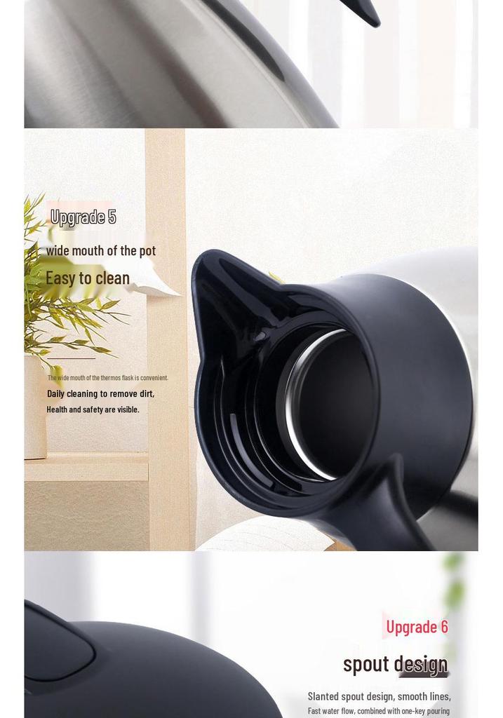 Pinjiajia Stainless Steel Insulated Thermos Flask: Large Capacity for Home or Office