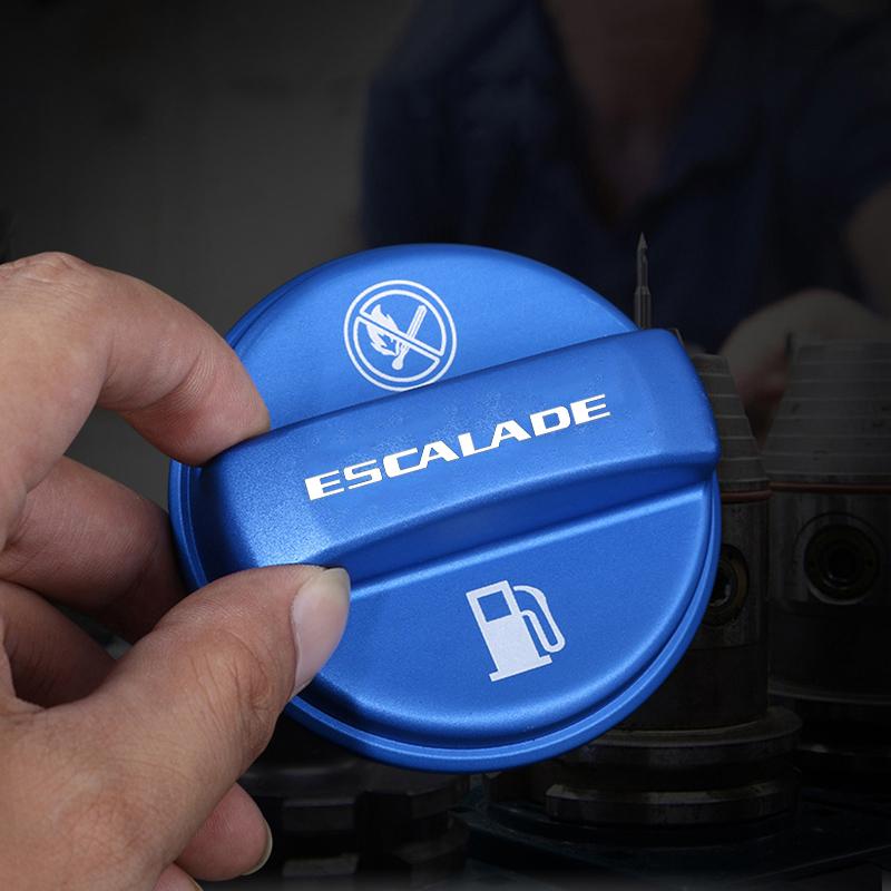 Aluminum Alloy Fuel Tank Cap Cover Decorative Shell For Cadillac ESCCALADE Logo Exterior Car Styling Modification Accessories