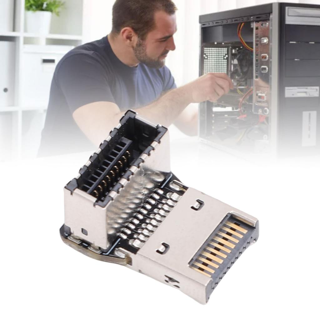 Computer Motherboard Type E Adapter Compact USB3.1 10G Type E 90 Degree Steering Elbow