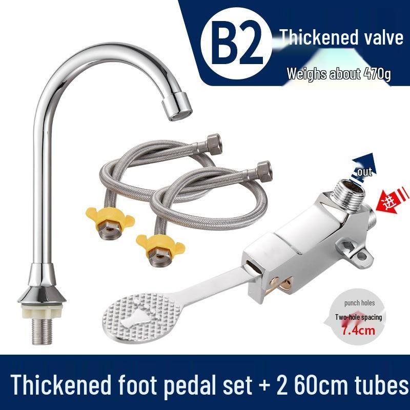 Fußbetätigtes Vollkupfer-Armaturventil für Krankenhaus- und Laborwaschbecken