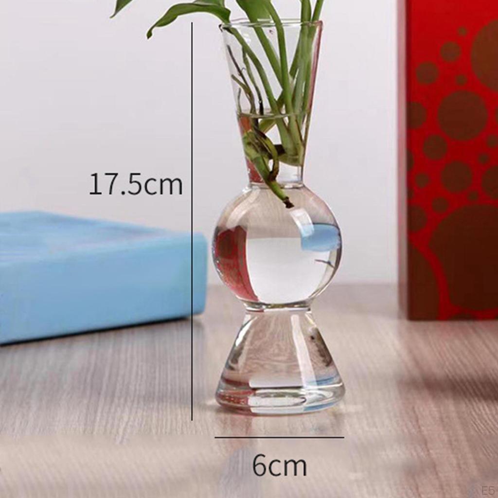 Glass Flower Vase Holder Flowerpot Ornaments Planters for Living Room Home Bedroom Decoration