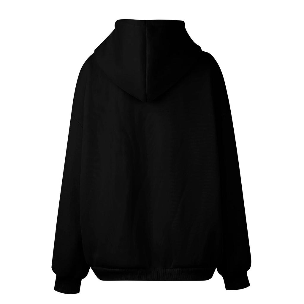 Damen Casual Fashion Solid Color Langarm Tasche Reißverschluss Kapuze Kordelzug Sweatshirt Jacke