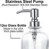 Thick Clear Soap Dispenser 12Oz Hand Soap Containers Liquid Brown Soap Bottle  Countertop