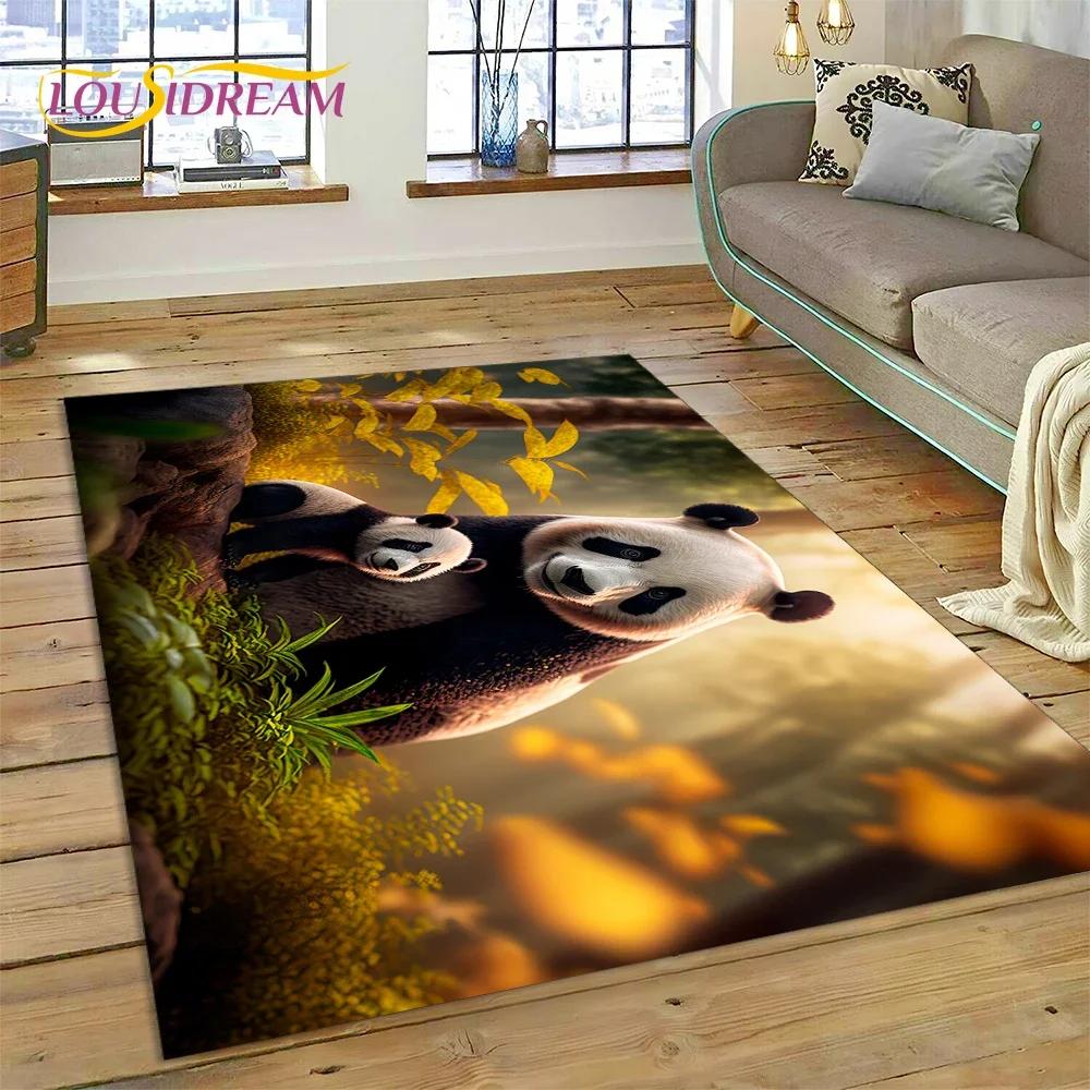 Cartoon-süßer Panda-Traumtier-3D-Teppich für Schlafzimmer, Wohnzimmer, Heimsofa-Dekoration, Kinderspiel, große Dekor-Bodenmatte