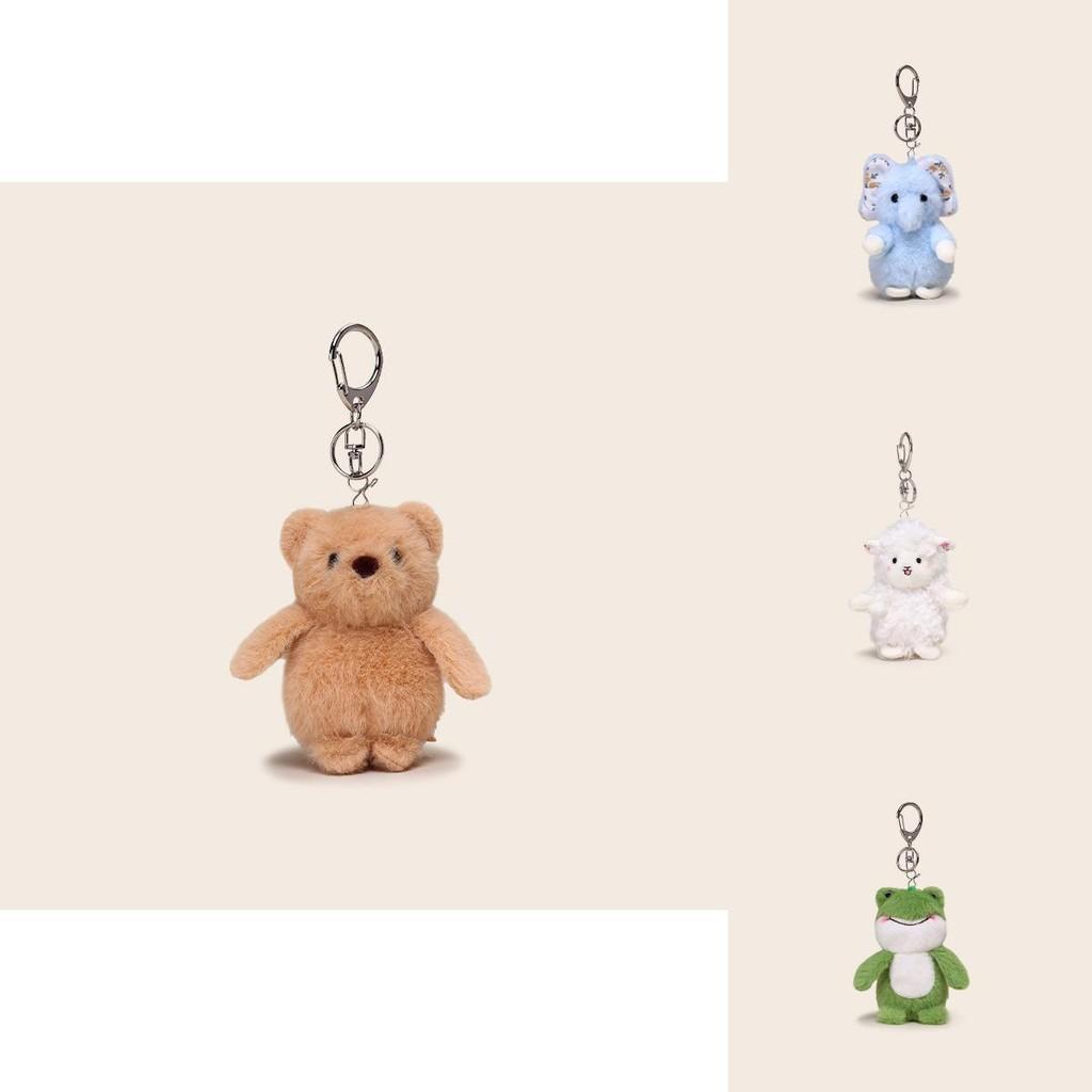 Otter Penguin Sheep Bear Plush Keyring Featuring Cute Cartoon Animals For Backpack Accessories