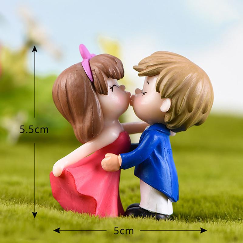 Lovers Couple Miniature Mini Doll DIY Terrarium Figurines Fairy Garden Decor Valentine's Day Gift Home Accessories