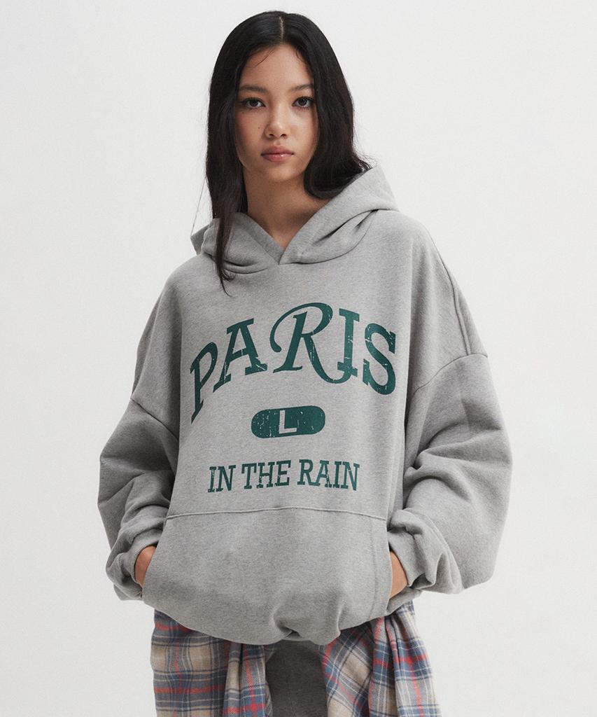 Oversized Paris Hoodie Gray