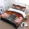 Pagoda and cherry blossoms. Bedding sets Duvet cover sets Duvet covers Pillowcases(1 * Duvet Cover 2 * Pillowcases, without duvet insert)
