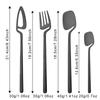 24Pcs Stainless Steel Flatware Cutlery Set Matte Knife Fork Spoon Teaspoon Dining & Kitchen Use Creative Hanging Tableware Set