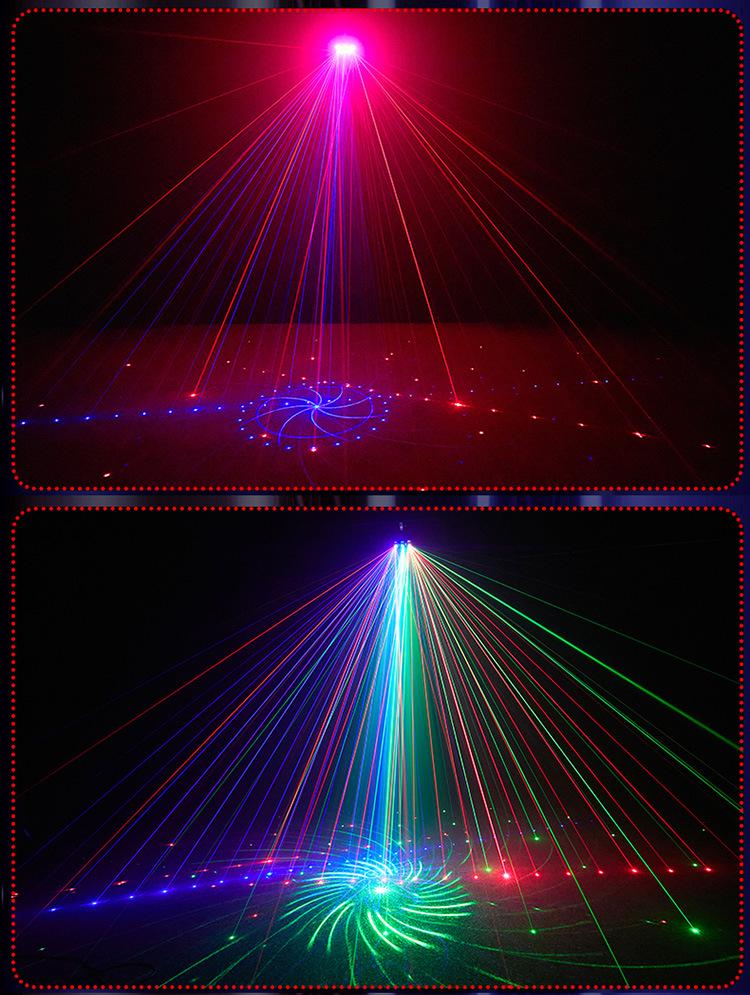 21-Eye Stage & KTV Atmosphere Lights: Colorful Flash & Laser Display