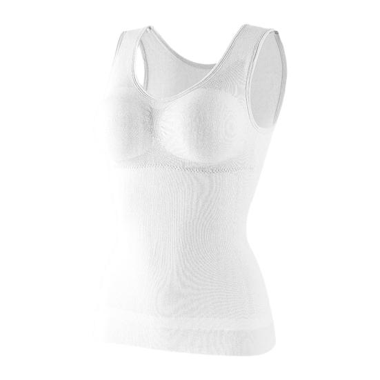 Seamless Body Shaper Bra Tank Top Women Tummy Control Removable Pad Wide Shoulder Strap Underwear Slimming Vest Corset Shapewear
