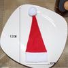 10 PCS Set Christmas Hat Silverware Holder Xmas Mini Red Santa Claus Cutlery Bag Party Decor Gift
