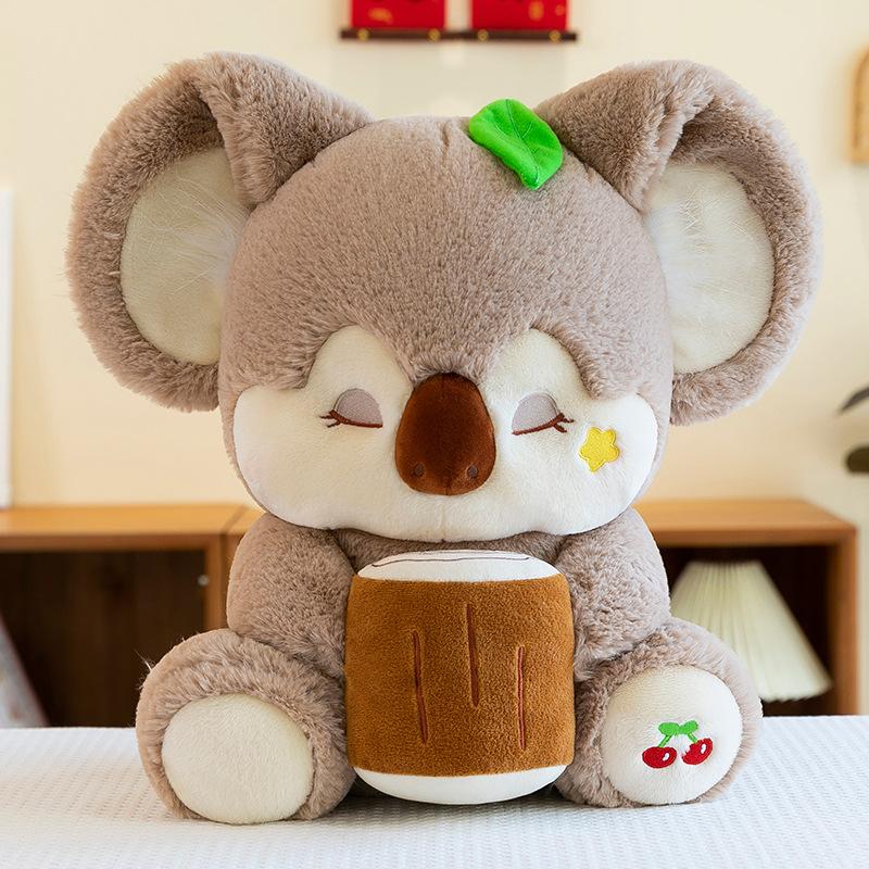 Hold Cake Cherry Koala Plush Toys Children's Birthday Gifts Baking Shop Ornaments Girls Office Dolls