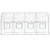 VidaXL Serre Transparent 160x400x190 cm PVC et acier enduit de poudre, serre de culture, serre extérieure, serre avec porte 317247