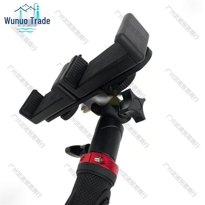 Support Trépied de Bureau Double pour Téléphone pour Streaming en Direct et Prises de Vue Extérieures avec Tête à Clip Portable