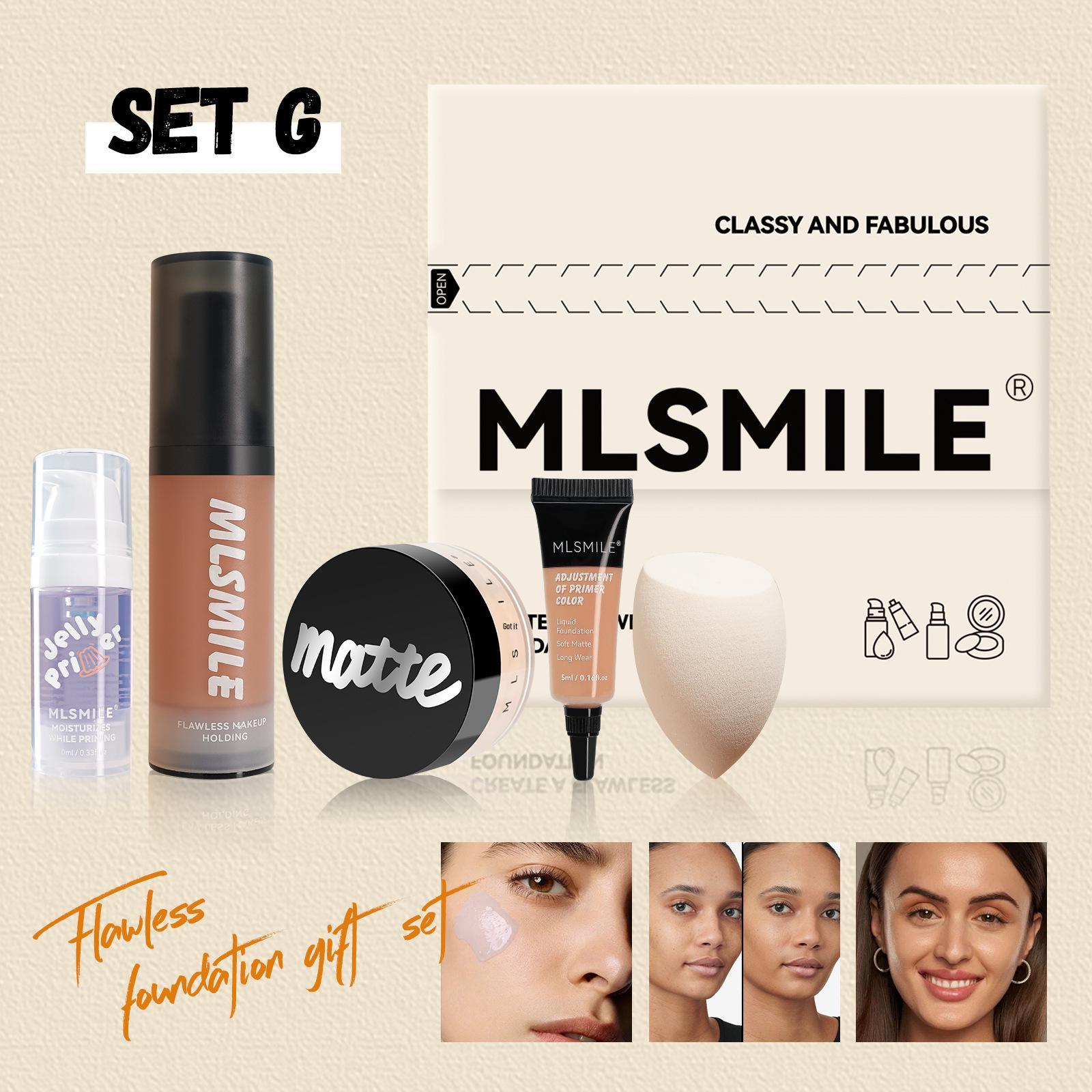 

Exclusive 5-Piece Matte Foundation & Loose Powder Beginner Makeup Set