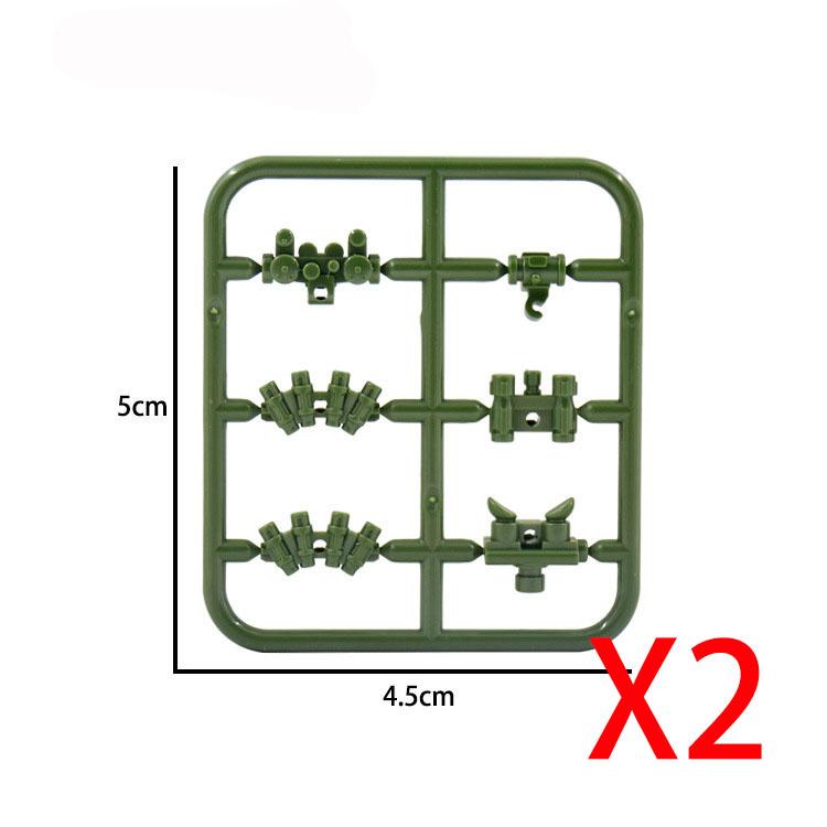 Military Building Blocks Solider Figures Weapons Camouflage Guns RPG Equipment Package Shields EOD M1919A4 Roadblock Mini Bricks