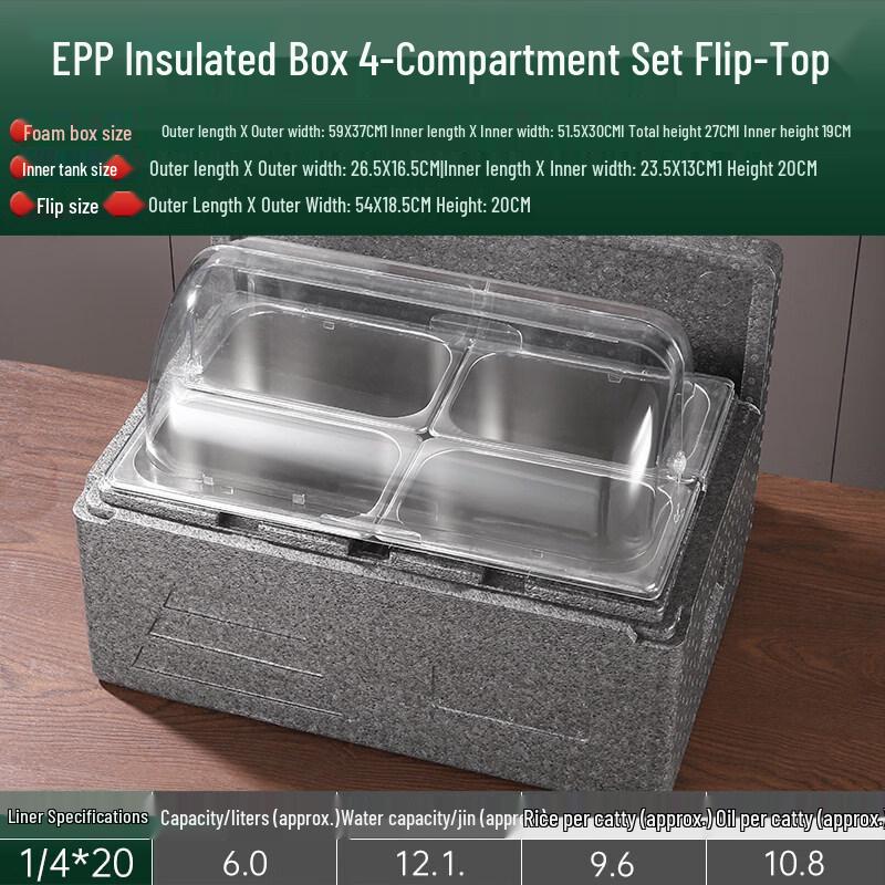 Zhebu Insulated Food Pan Container with Folding Lid