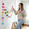 Colorful Circle Garland Banner Round Dots Colorful Dot Garland  Birthday Party Decorations