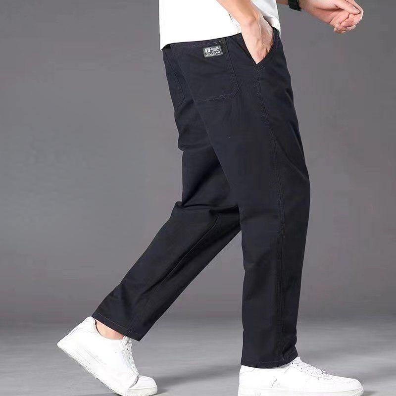 Neue Cargohose Herren Loose Straight Oversize 6XL Bekleidung Solide Vielseitige Arbeitskleidung Schwarze Joggers Baumwolle Casual Herrenhose