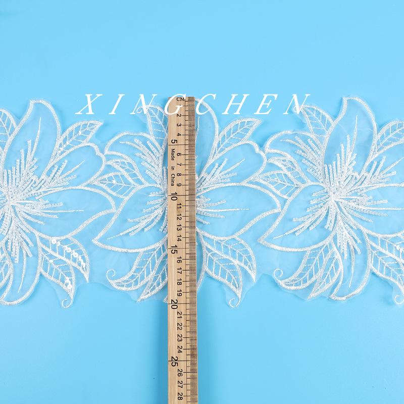 

Вышивка бисером Сетка Основа Вышивка бисером Кружево Бисер Вышивальные Аксессуары Кружевная Ткань Свадебное Платье Ширина 20 см White/Bead/Width 20CM