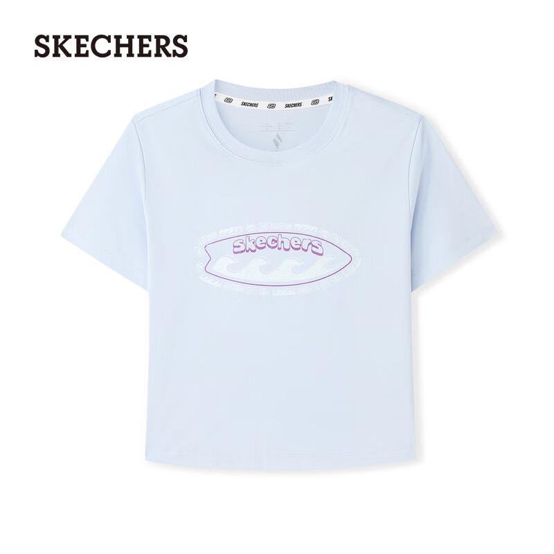 Skechers Women s Slim Fit Knit Short Sleeve T-Shirt L226W016 XXL 105