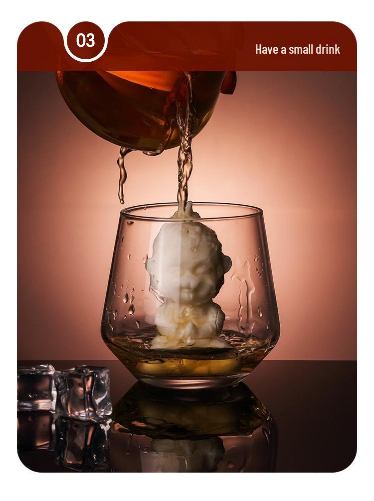 Stone Lion and Bear Silicone Ice Cube Mold for Whiskey and Cocktails