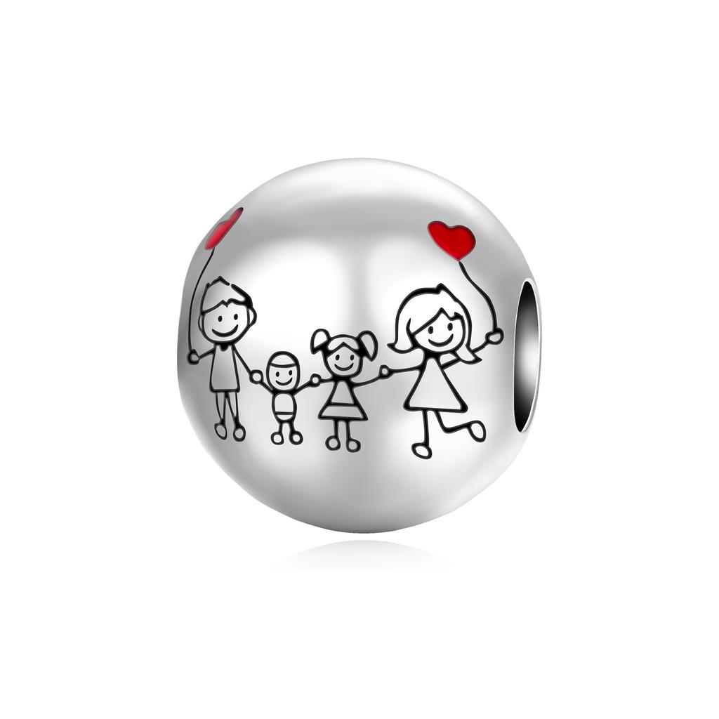 New Copper Family Charms Heart Lnfinite Symbol House Beads Pendants Fit Original Bracelet Necklace Diy Jewelry Gift