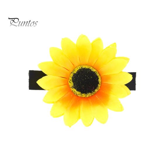 

Ошейник для домашних животных, аксессуар, застежка, лента, изысканный ошейник для домашних животных, украшение в виде подсолнуха для уличной вечеринки, свадьбы жёлтый