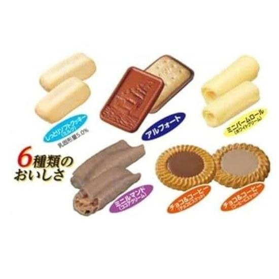 Variety Assortment Bourbon 566g Popular 6 Types 64 Pieces (Moist Soft Cookies Alfort Mini Baum Roll Rumando Chocolate Coffee Total Pieces) Bulk Small