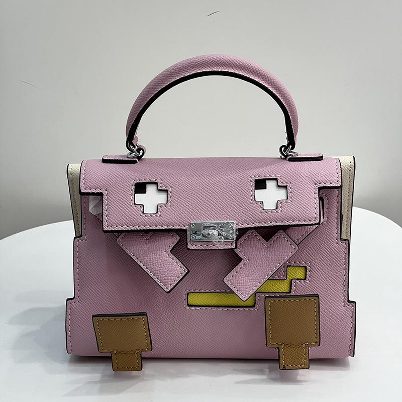 Little Red Book Style Fashion Motorcycle Bag Cute Bag Casual Youyi Bag Real Leather Small Messenger Bag Handbag Single Shoulder  Bag