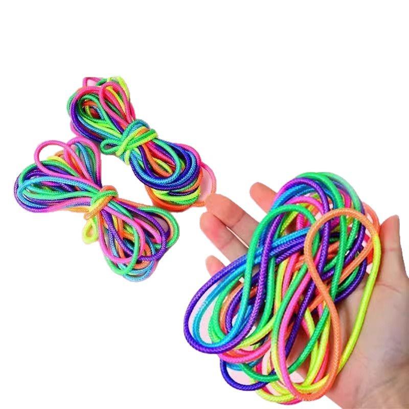 Retro 80s High-Elasticity Rubber Jump Rope for Kids - Durable Nostalgic Playground Essential