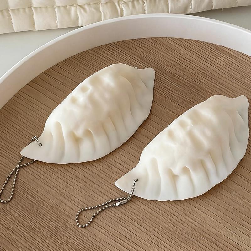 1-5pcs Creative Dumpling Kneading Music Relieving Toy Keychains Creative Food Play Venting Prank Toy Pendants