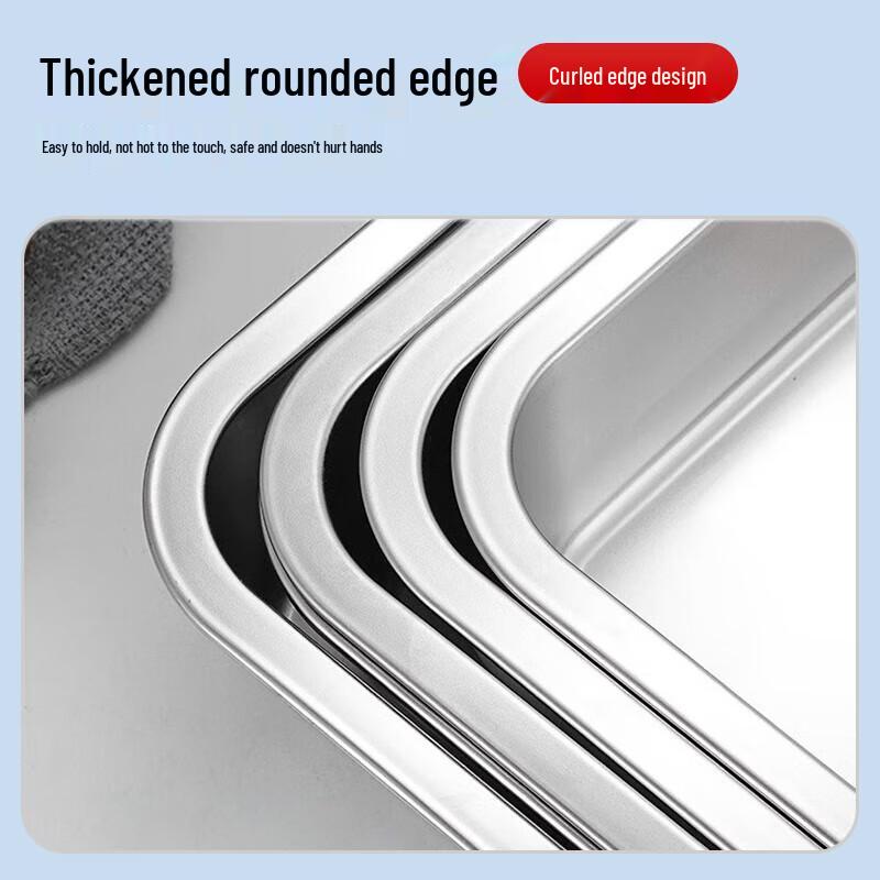 Rektangulær serveringspanne i 304 rustfritt stål