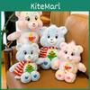 Adorable Rainbow Bear Plush Toy With Heart Design Soft Pp Cotton Cuddly Doll For Kids